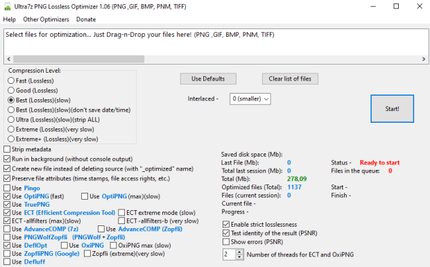 Ultra7z PNG Picture Lossless Optimizer 1.07 Portable