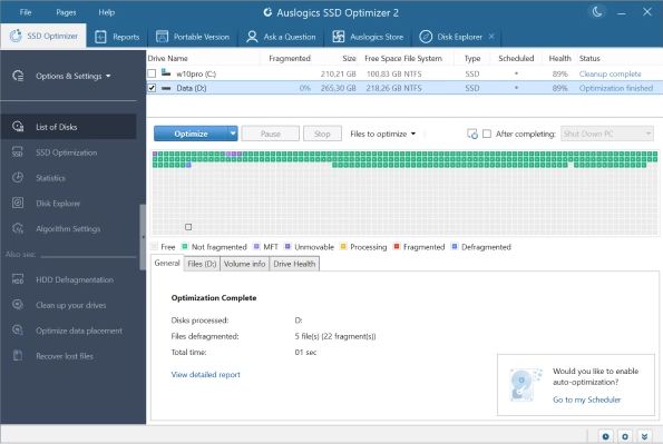 Auslogics SSD Optimizer Portable